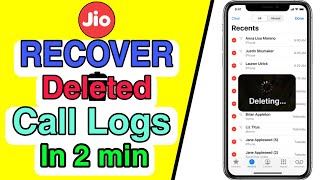 How To Recover Deleted Call Log Or List On Jio SIM card [upl. by Gerick]