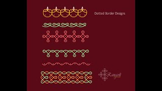 Simple Border rangoli designs  Easy side border muggulu  border kolam designs  RangoliArtworks [upl. by Enajaras]