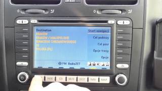 Nawigacja VW MFD2 DVD Golf Passat Touran Tiguan Polskie Menu Polski Lektor [upl. by Eerased]