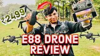 E88 Drone unboxing and testing  4K Foldable Camera Drone Test Price2499 Only [upl. by Chin]