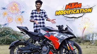 Im back 🔥😈  Modification in KTM  RC200❤️  cheap wrapping🤯 [upl. by Cello386]