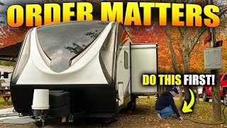 How to Set Up a Travel Trailer Correctly ➕ Downloadable RV Setup Checklist for Beginners [upl. by Garate559]