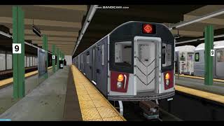 OpenBVE R142A 6 Train Arriving amp Departing Hunts Point Av [upl. by Mallen]