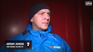 Salford City 03 Harrogate Town  Anthony Johnson postmatch interview [upl. by Lash349]