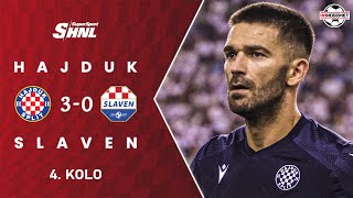 Sažetak HNK Hajduk 30 NK Slaven Belupo 4 kolo SuperSport HNL [upl. by Templa]