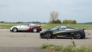 Bugatti Veyron 164 vs Koenigsegg Agera S Hundra x 5 races GTBOARDcom [upl. by Siroled]