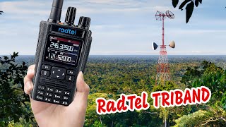 Radtel RT490Socotran FB8629 TRIBAND Radio Overview and Test [upl. by Odnala]