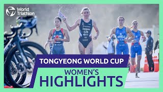 Race Highlights  2024 TONGYEONG WORLD TRIATHLON CUP  Women [upl. by Alica170]