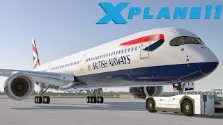 XPLANE 11  A3501000 BRITISH LONDON HEATHROWMADRID [upl. by Tena813]