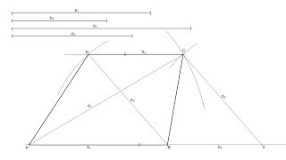 Trapecio dadas sus bases y sus diagonales [upl. by Eiralav]