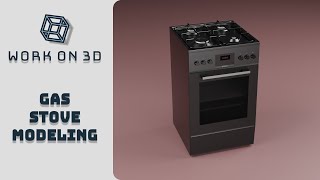 Modeling a Bosch gas stove in Blender 3D [upl. by Filemon88]