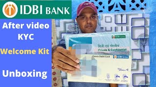 IDBI bank video kyc welcome kit unboxing। idbi bank new debit card unboxing। idbi bank welcome kit [upl. by Raycher726]