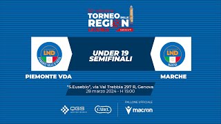 TDR 2024  C11  PIEMONTE VDA  MARCHE  Under 19  Semifinali [upl. by Devina342]