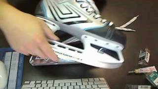 How to mount inline chassis frame to ice hockey boots sprung on ccm [upl. by Oicor640]