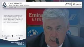 El Clasico Defeat  Real Madrid 04 Barcelona  PostMatch Press Conference English Dub La Liga 2024 [upl. by Ok]