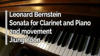 Piano part  Bernstein Sonata for Clarinet and Piano Second movement [upl. by Elden]