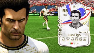 95 GREATS OF THE GAME ICON LUIS FIGO SBC PLAYER REVIEW  EA FC 24 ULTIMATE TEAM [upl. by Kallick]