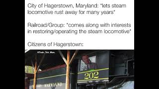 City of Hagerstown after someone has interests in restoring a steam loco they’ve been letting rust [upl. by Nitin]