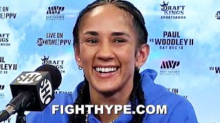 AMANDA SERRANO quotKATIE TAYLOR TIMEquot POSTFIGHT AFTER BEATING MIRIAM GUTIERREZ TALKS WIN amp MEGAFIGHT [upl. by Eilram]