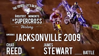 Jacksonville 2009  James Stewart and Chad Reed battle [upl. by Huntley]