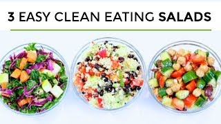 3 Easy Healthy Salad Recipes [upl. by Ciro743]