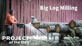 Big log milling on my portable sawmill [upl. by Smith937]