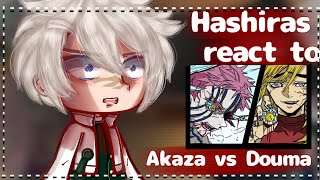 Hashiras react to Akaza vs Douma  Akaza and Douma fight  Demon slayer animations  kny  GC [upl. by Leorsiy]