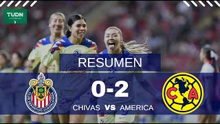 AMERICA FEMENIL SE LLEVA LA VICTORIA ANTE CHIVAS EN PARTIDO DE IDA  RESUMEN COMPLETO [upl. by Adlanor]