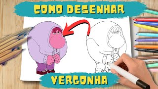 Como Desenhar Vergonha de Divertidamente 2 Passo a Passo [upl. by Eirffej959]