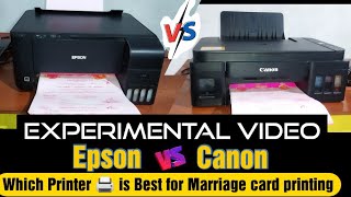 Experiment of Epson vs Canon Printer  Which Printing is Best for Marriage card printing [upl. by Anaher950]