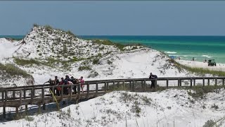 Some Florida beaches temporarily closed after 2 reported shark attacks [upl. by Ecirb]