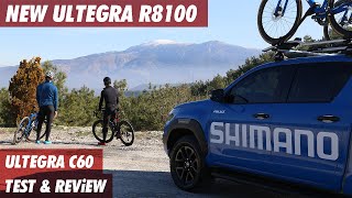 New Ultegra R8100 12 Speed  C60 Tubeless Disc Brake Wheel  Test amp Review  Shimano [upl. by Olotrab]