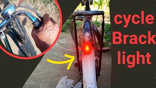 Homemade cycle brake light  Brack light for cycle [upl. by Etiragram948]