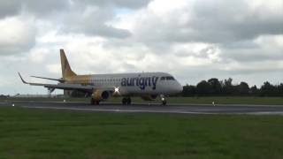 London Southend Airport Aurigny ERJ195 Arrival DIVERT FROM GATWICK [upl. by Anohs]