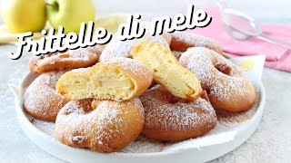 FRITTELLE DI MELE SOFFICI  Ricetta facile per frittelle di mele super cicciose [upl. by Hiasi]