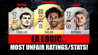 FIFA 22  EA LOGIC MOST UNFAIR amp WRONG RATINGSSTATS 😂🤦‍♂️ ft Casillas Salah Werner… etc [upl. by Dodie]