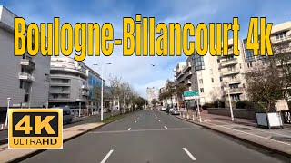 BoulogneBillancourt 4k  Driving French region [upl. by Dolley]