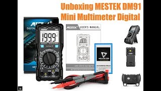 Unboxing MESTEK DM91 Mini Multimeter Digital [upl. by Aranahs]