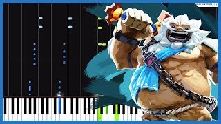 Daruks Theme  The Legend of Zelda Breath of the Wild Piano Tutorial Synthesia  DS Music [upl. by Coulombe]