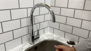 Replacing a kitchen mixer tap with single lever cartridge repair a dripping tap tapmagician [upl. by Steinke]