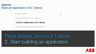 ABB Panel Builder v6 Tutorial Part 2 Start building an application [upl. by Shandeigh]