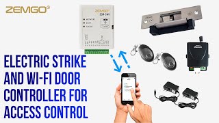 WIFI Controller for Access Control with Door Electric Strike and Wireless Receiver Kit [upl. by Orips]