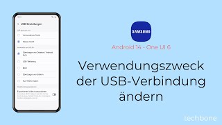 Verwendungszweck der USBVerbindung ändern  Samsung Android 14  One UI 6 [upl. by Oal]