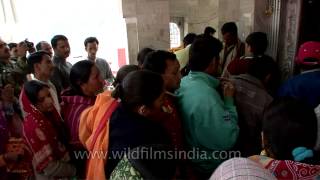 Gangotri Dham devotees in queue to offer prayer woman dances in trance [upl. by Letrice]