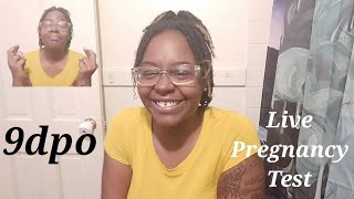 9Dpo Live Pregnancy Test pregnancy motherhood miscarriage [upl. by Dunton]