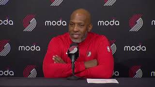 Chauncey Billups Postgame Interview  Portland Trail Blazers 122 Minnesota Timberwolves 108 [upl. by Fuld619]