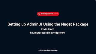 Installing AdminUI as Nuget Package with Duende IdentityServer [upl. by Rosenblast]