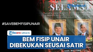 Buat Karangan Bunga Ucapan Satir untuk PrabowoGibran BEM FISIP Unair Langsung Dibekukan Dekanat [upl. by Anikahs173]