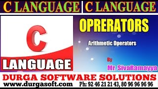 C Language tutorialonlinetrainingOperatorsArithmetic Operators by Sivaramayya [upl. by Jaime79]