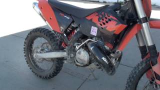 2009 ktm 300 xcw with pro citcut spark arrestor silencer [upl. by Eelahs]